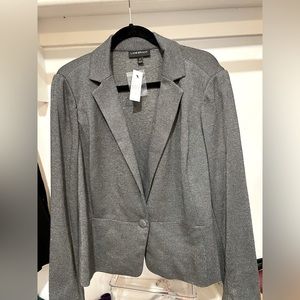 Lane Bryant shimmery silver jacket